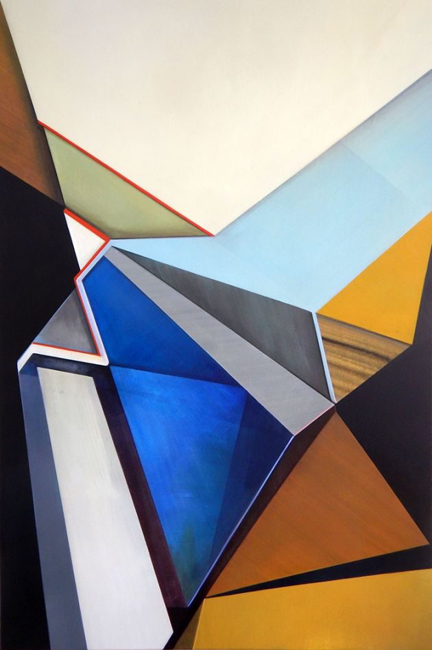 Ines Doleschal | Faltungen No. 27 | 2021 | Acryl auf Nessel | 120 x 80 cm